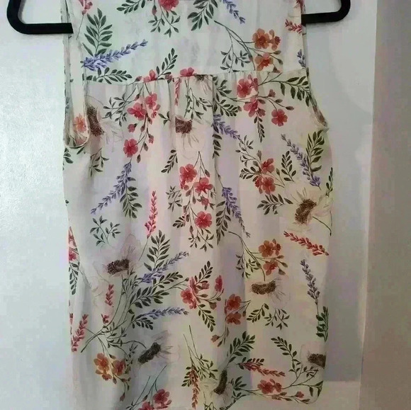 ST. TROPEZ WEST Lavender/pink Floral Print Sleeveless Blouse Top size s (64) - Picture 3 of 3